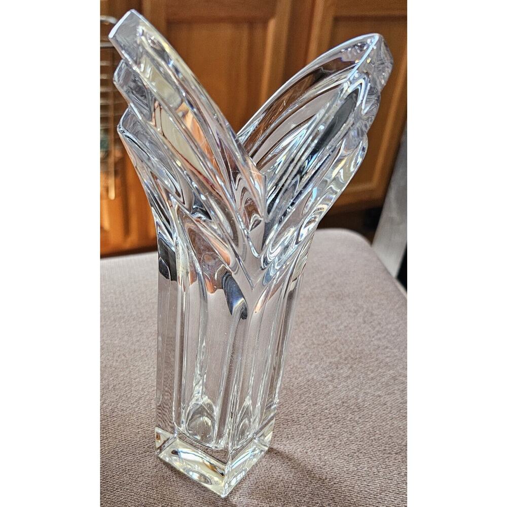 Mikasa Art Deco Crystal Vase Mystic Suite Tulip 24% Lead 8.5"